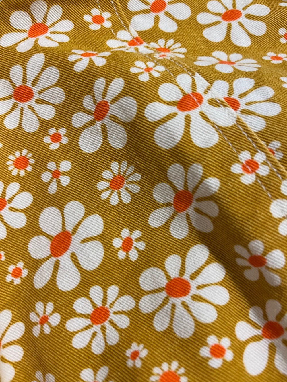 Big Bud Press Lazy Daisy pants in a yellow floral design. - Picture 4 of 5